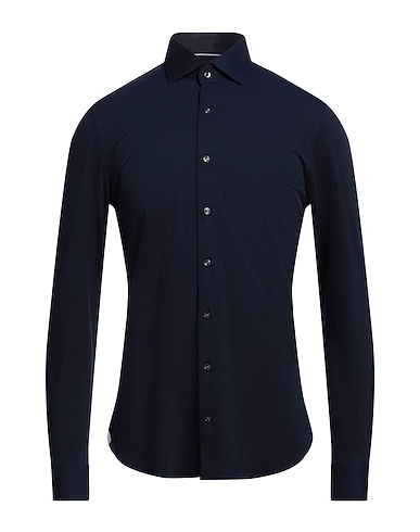 MICHAEL KORS MENS Однотонная рубашка BLU NAVY 100% Хлопок