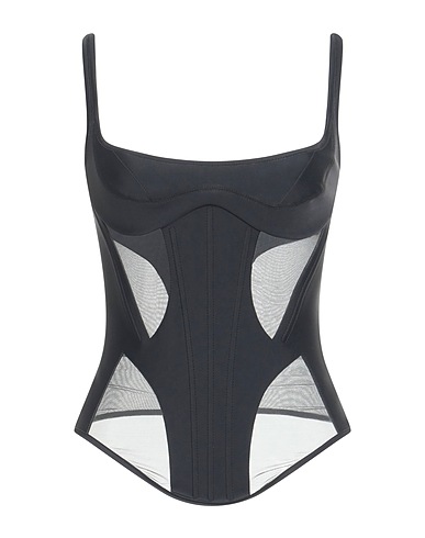 MUGLER Bustier Black 78% Polyamide, 22% Elastane