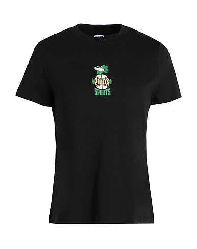 PUMA T-shirt PUMA TEAM FOR THE FANBASE Graphic Tee
 Black 100% Cotton