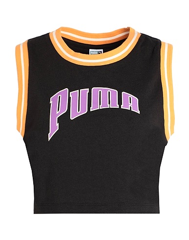 PUMA Top PUMA TEAM FOR THE FANBASE Graphic Cropped Tee
 Black 100% Cotton