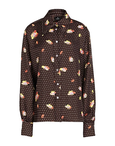 ETRO Floral shirts & blouses Dark brown 100% Silk