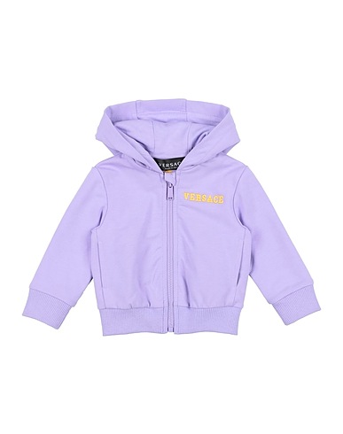 VERSACE YOUNG Hooded track jacket 94% Cotton, 6% Elastane, Polyester, Viscose