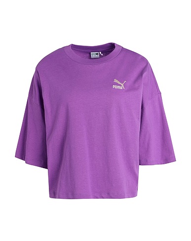 PUMA Basic T-Shirt BETTER CLASSICS Oversized Tee
 Purple 100% Cotton