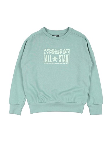 CONVERSE Sweatshirt CNVB LIFESTYLE GFX FT CREW
 Sage green 60% Cotton, 40% Polyester