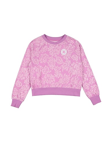 CONVERSE Sweatshirt CNVG FLORAL JACQUARD CREWNECK
 Malve 66% Viskose, 32% Polyester, 2% Elastan