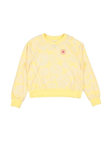 CONVERSE Sweatshirt CNVG FLORAL JACQUARD CREWNECK
 Gelb 66% Viskose, 32% Polyester, 2% Elastan