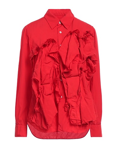COMME des GARÇONS Hemden und Blusen einfarbig Ziegelrot 100% Polyester