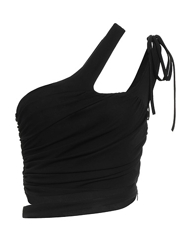 ANDREĀDAMO One-shoulder top Black 100% Viscose