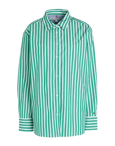TOMMY HILFIGER Striped shirt Green 100% Cotton