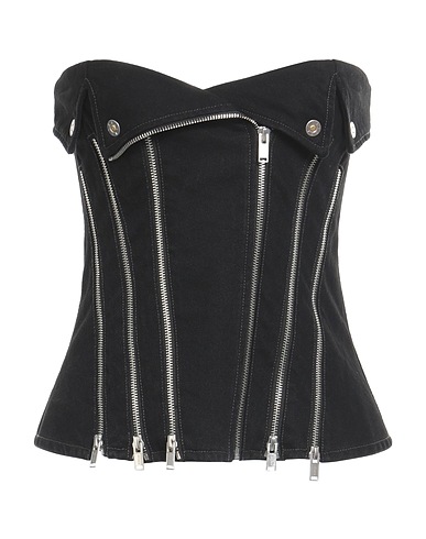 DION LEE Top Nero 100% Cotone