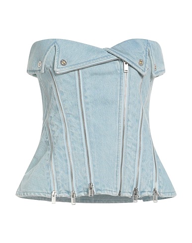 DION LEE Top Blu 100% Cotone