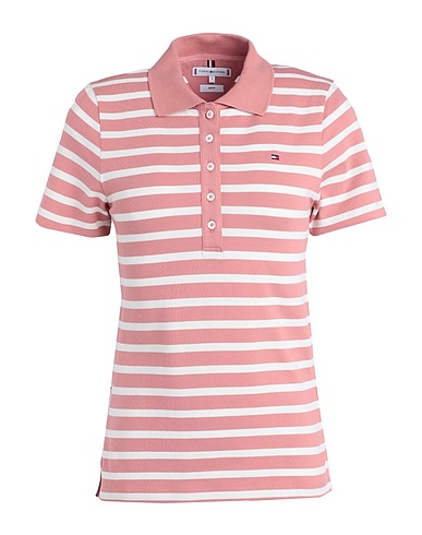 TOMMY HILFIGER Polo shirt Antique rose 97% Cotton, 3% Elastane