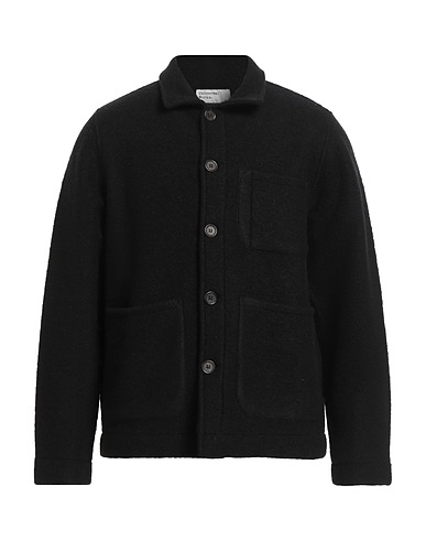 UNIVERSAL WORKS Solid color shirt Black 65% Wool, 35% Polyester