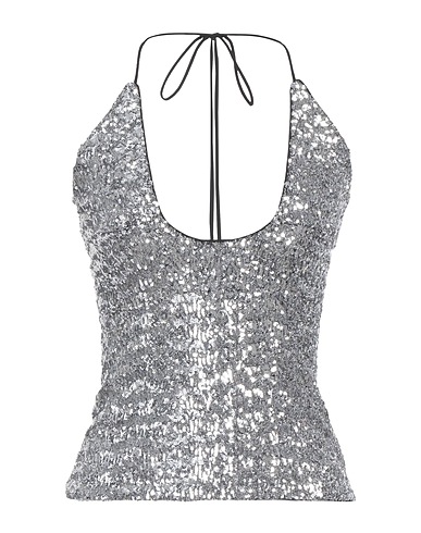 THE ATTICO Top Argento 100% Poliestere