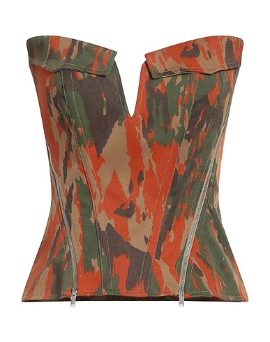 DION LEE Bustier Military green 65% Tencel™, 35% Cotton