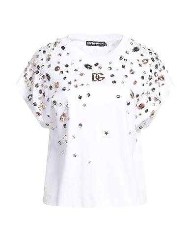 DOLCE&GABBANA T-shirt White 100% Cotton, Glass, Aluminium, Brass, Plastic