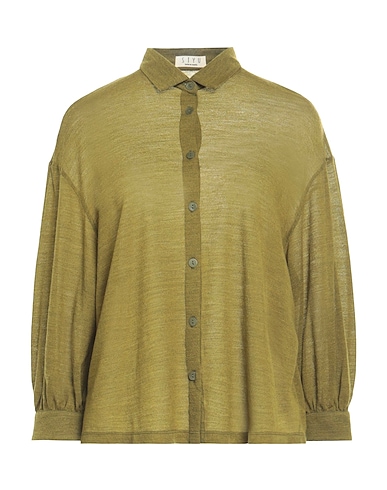 SIYU Solid color shirts & blouses VERDE MILITARE 75% Wool, 25% Polyamide