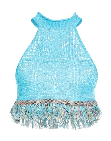 87 AVRIL 90 Top Turquoise 100% Linen