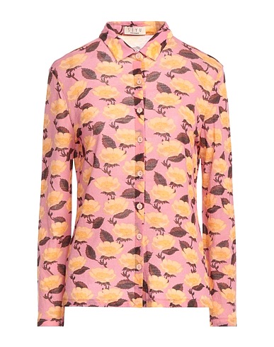 SIYU Camisas y blusas de flores Rosa 75% Lana, 25% Poliamida
