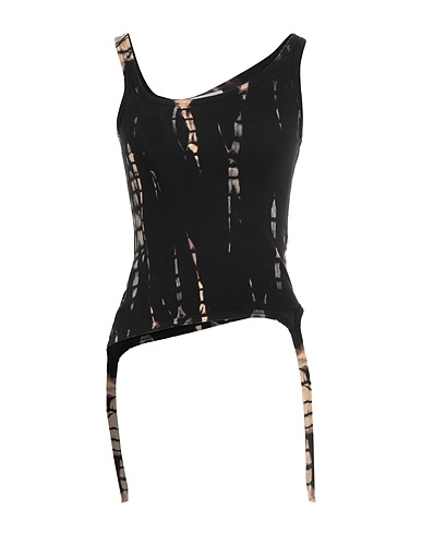 DION LEE Top Black 94% Cotton, 6% Elastane