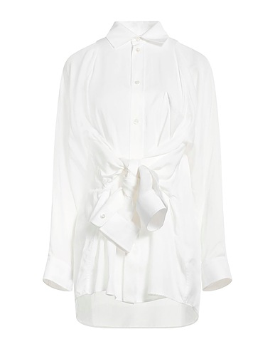 BALENCIAGA Solid colour shirts & blouses White 100% Lyocell, Polyester