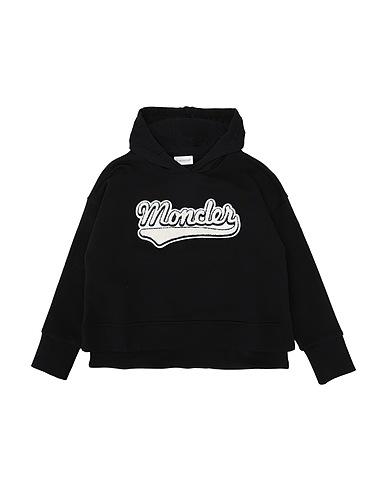 MONCLER Felpa Nero 100% Cotone
