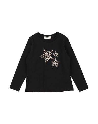 VICOLO T-shirt Black 90% Cotton, 10% Elastane