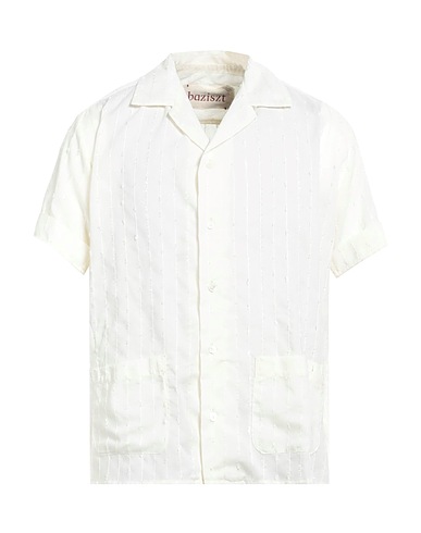 BAZISZT Solid color shirt Ivory 100% Cotton