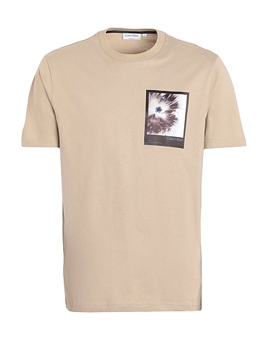 CALVIN KLEIN T-Shirt Beige 100% Baumwolle