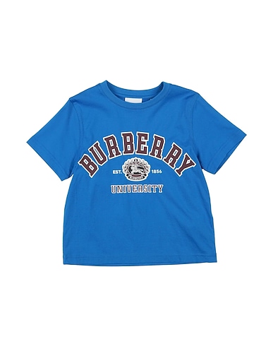 BURBERRY T-Shirt Azurblau 100% Baumwolle