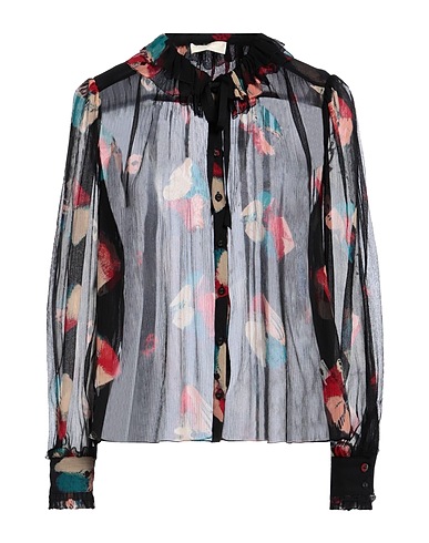 ULLA JOHNSON Patterned shirts & blouses Black 100% Silk