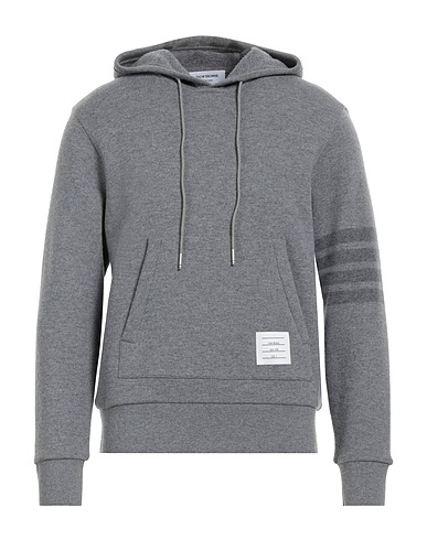 THOM BROWNE Hooded track jacket  Grey 100% Virgin Wool, Wool, Elastane