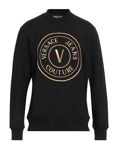 VERSACE JEANS COUTURE Sweatshirt Black 100% Cotton, Elastane