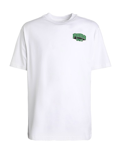 PUMA T-shirt PUMA TEAM FOR THE FANBASE Graphic Tee
 White 100% Cotton