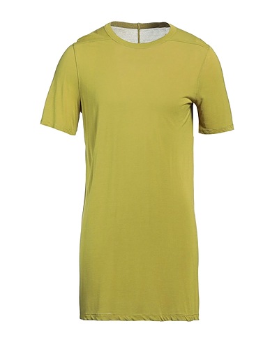 RICK OWENS Basic T-Shirt Lime green 88% Viscose, 12% Silk
