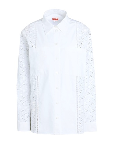 KENZO Camisas y blusas lisas Blanco 91% Algodón, 9% Poliéster