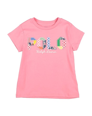 POLO RALPH LAUREN T-shirt Mixed-Logo Cotton Jersey Tee
 Rosa 100% Cotone
