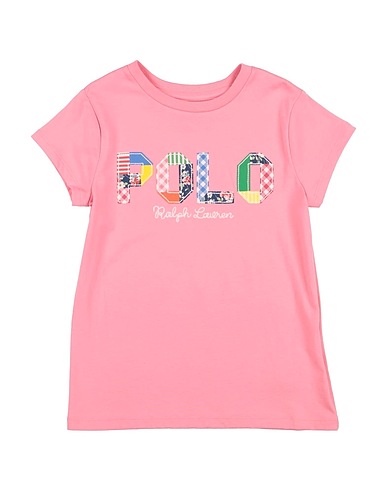 POLO RALPH LAUREN T-shirt Mixed-Logo Cotton Jersey Tee
 Rosa 100% Cotone