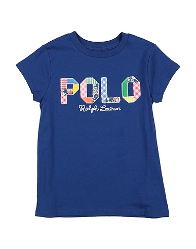 POLO RALPH LAUREN T-shirt Mixed-Logo Cotton Jersey Tee
 Blue 100% Cotton