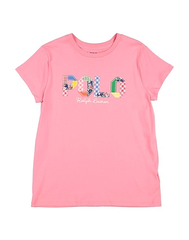 POLO RALPH LAUREN Ｔシャツ Mixed-Logo Cotton Jersey Tee
 ピンク コットン 100%