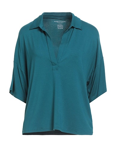 MAJESTIC FILATURES Polo Verde smeraldo 94% Viscosa, 6% Elastan