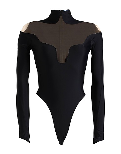 MUGLER TOPWEAR Black 78% Polyamide, 22% Elastane