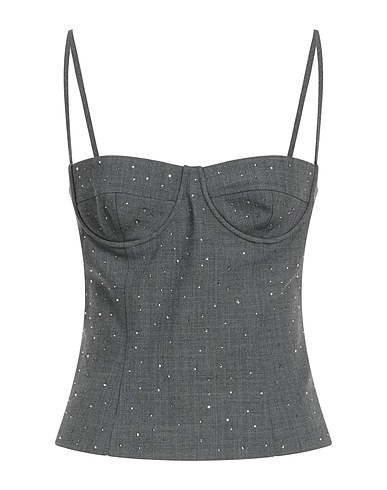 BLUMARINE Bustier Grey 53% Polyester, 43% Virgin Wool, 4% Elastane