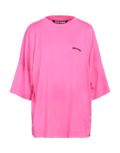 PALM ANGELS Basic T-Shirt Fuchsia 100% Cotton, Polyester