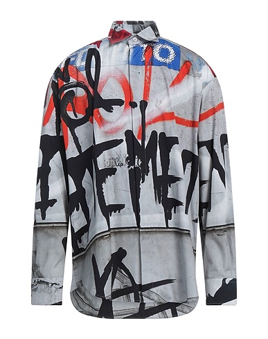 VETEMENTS Patterned shirt Grey 100% Cotton