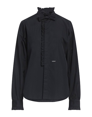 DSQUARED2 Solid color shirts & blouses Black 100% Cotton