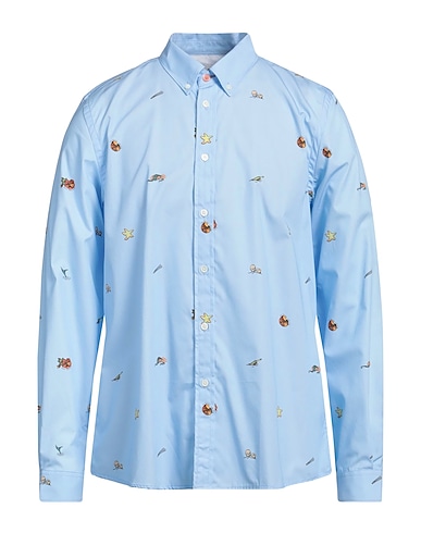 PS PAUL SMITH Patterned shirt Sky blue 100% Cotton