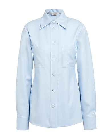 STELLA McCARTNEY Solid colour shirts & blouses Pastel blue 100% Wool