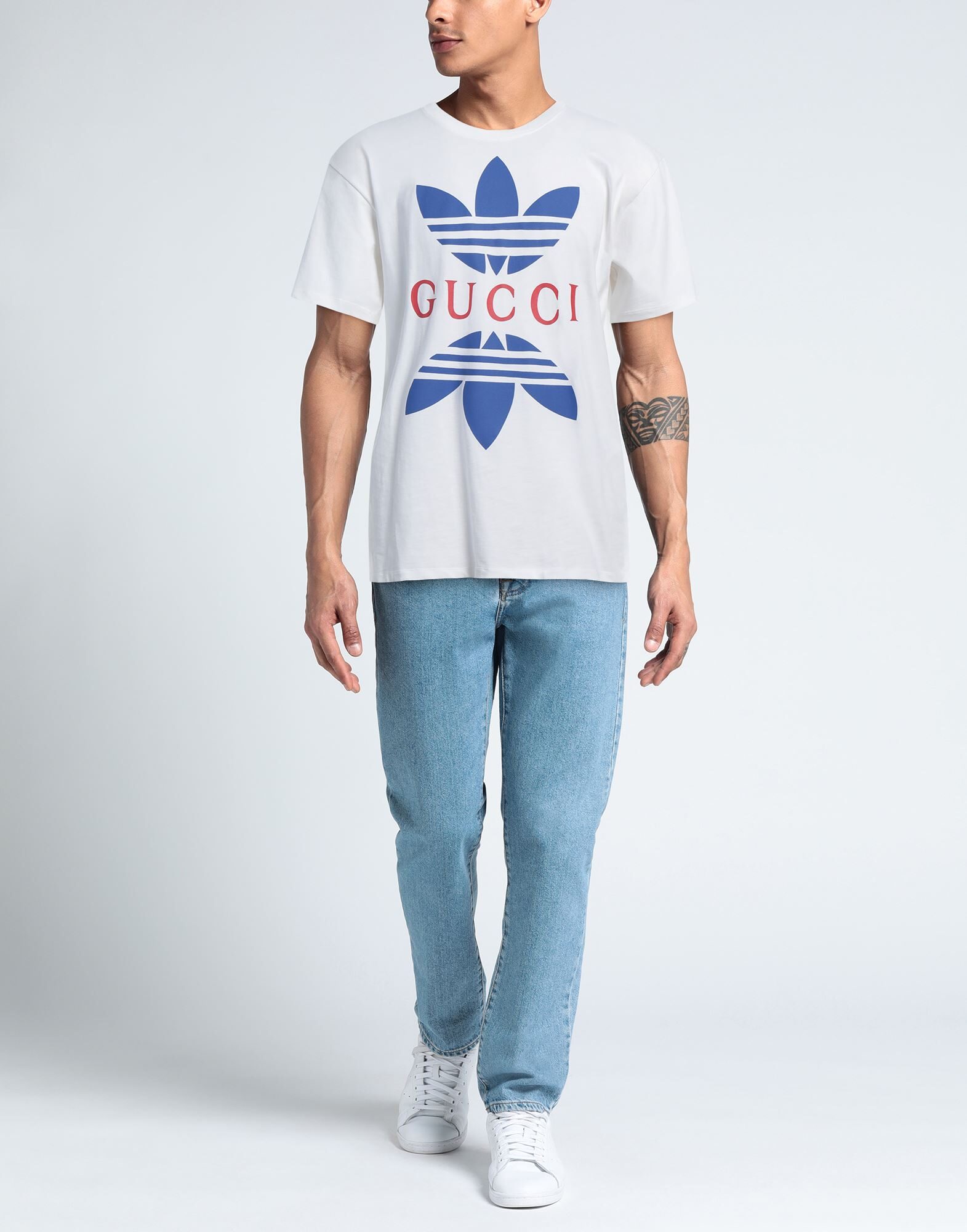 ADIDAS x GUCCI T-Shirts and Tops | Cream Men's T-shirt | YOOX