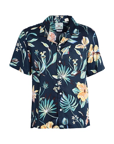 LEVI'S Patterned shirt THE SUNSET CAMP SHIRT MULTI-COLOR
 Navy blue 100% Tencel™ Lyocell
